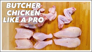 SO Simple Youll Always Do This Yourself Pro Butcher HOW TO Cut Up A CHICKEN  Glen And Friends [upl. by Lemrahs]