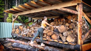 BUILDING a HUGE WOODSHED  1 YEAR of WOOD  Raw amp Unfiltered  SPEARFISHING DEEP for FOOD  EP 176 [upl. by Harraf]