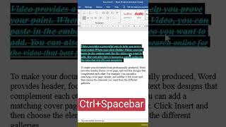 Word Shortcut Trick Remove Formatting word msword eleganceacademy ytshorts shorts formatting [upl. by Atinahs]