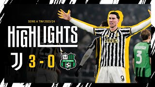 HIGHLIGHTS  JUVENTUS 30 SASSUOLO  VLAHOVIC DOUBLE amp CHIESA FOR THE WIN⚪️⚫️ [upl. by Bax]