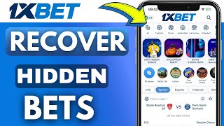 How To Recover Hidden Bet On 1xbet [upl. by Ezra]