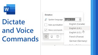 How to use Dictation and voice commands in Microsoft Word 2021 [upl. by Nnayar331]