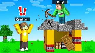 JELLY DESTROYS My House Minecraft Squid Island [upl. by Namreg]