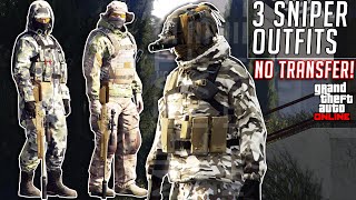 GTA 5 Online 3 Sniper Military Outfits After Patch 157 Tuners Clothing Glitches Not Modded [upl. by Drobman535]