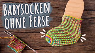 Geniale Patentsocke ohne Ferse stricken  für Babys [upl. by Neyud]