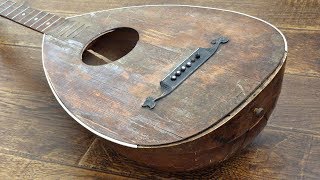 Antique German Lute Guitar Before amp After Restoration [upl. by Euqilegna889]