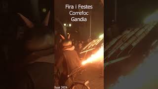 Fira I Festes Gandia Correfoc Pirotecnica [upl. by Pesvoh]