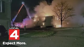 Video shows fire after apparent explosion in Orion Township [upl. by Ojybbob]