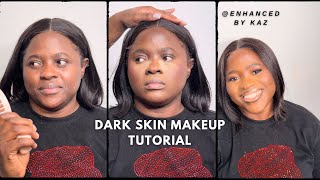 DARK SKIN MAKEUP TUTORIAL [upl. by Stier]