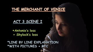 Merchant of Venice Act 3 scene 1 easiest explanation  ICSE  PICTURES  RTC [upl. by Edouard71]