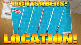 Where to find ALL Lightsaber Location in Fortnite How to Get Lightsaber Location [upl. by Enoek]