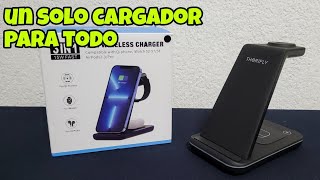 CARGADOR INALAMBRICO 3 en 1 THORYFLY  Unboxing y Review [upl. by Kinnie]