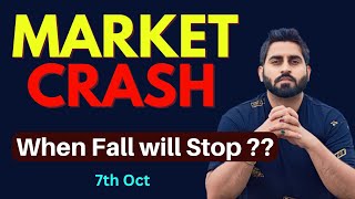 Market Crash कब रुकेगा  Nifty amp Banknifty Analysis 7th Oct [upl. by Eyeleen734]