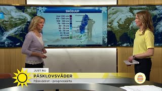 Påsklovsvädret Så är läget på skidorterna  Nyhetsmorgon TV4 [upl. by Yeniar952]