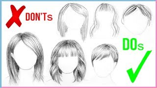 DOs amp DONTs How to Draw Realistic Hair Easy for Beginners Step by Step  Art Drawing Tutorial [upl. by Roxy]