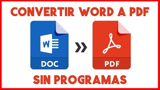 Como Convertir WORD a PDF Sin Programas [upl. by Alyakcim]