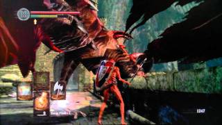 Chopping off the Hellkite Wyverns Tail  No Arrow Method  Dark Souls 04 [upl. by Selwin]