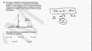 ALES 2013 Geometri Soru Çözümleri  Sayısal 1 [upl. by Einra]