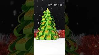 Easy DIY Christmas tree craft 🎄christmas christmasdecoration crafts [upl. by Garrick]