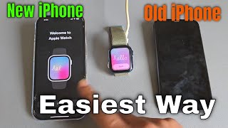 How to transfer Apple Watch to new iPhone wihout losing Data 2024 Guide [upl. by Oilla]