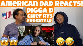 Digga D  Chief Rhys Freestyle Official Video AMERICAN DAD REACTS 🇺🇸 [upl. by Pelson764]