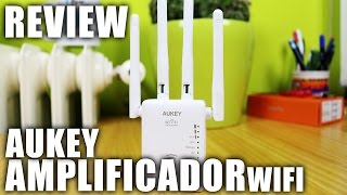 Amplificador WiFi AC1200 Aukey Modelo WFR8  Review en Español  TecnoLocura [upl. by Naneik]