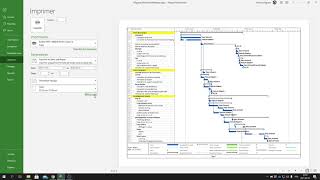 Ms project 2019  impression sur une page du diagramme de Gantt et de ces tâches [upl. by Tessy695]