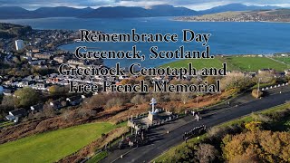 Remembrance Day Greenock Scotland At the Wellpark and the Lyle Hill 4K [upl. by Neenaj]