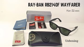 RayBan RB2140F WAYFARER 52 mm Unboxing [upl. by Arualana624]