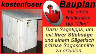 Nistkasten Bauanleitung für ein Vogelhaus für Kohlmeise und Gartenrotschwanz ebay [upl. by Eula463]