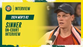 Sinner Round 2 postmatch interview  RolandGarros 2024 [upl. by Enyad]