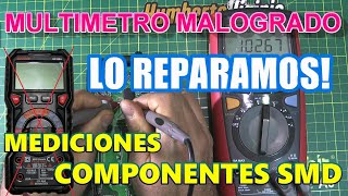 ✅ Como REPARAR un MULTIMETRO DIGITAL  MEJORES PRACTICAS en la MEDICION TECNICA de COMPONENTES SMD [upl. by Cassilda]