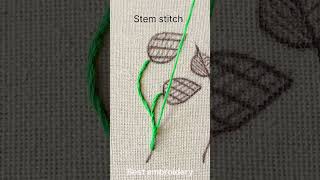 Hand embroidery stem stitch [upl. by Juana]