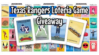 Texas Rangers Loteria Game Giveaway amp Ian Kinsler Autographs Clubhouse Clips [upl. by Diogenes]