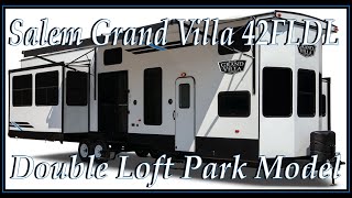 3 Bedroom 2 Story Salem Grand Villa 42FLDL Tiny Home style Trailer  Couchs RV Nation RV Review Tour [upl. by Ahtar745]