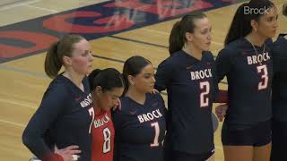 March 8 2024  Quigley Cup  McMaster Marauders  Brock Badgers Womens Volleyball [upl. by Arlen]