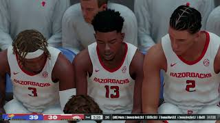 Kansas vs Arkansas College Basketball 2nd Half Simulation NBA 2K24 Mod [upl. by Aelhsa]