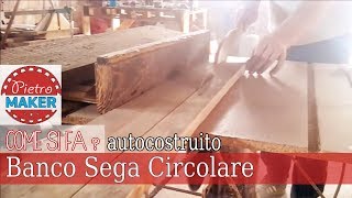 ⚙ FAI DA TE ➡ Banco Sega Circolare Falegname Autocostruito con Smerigliatrice [upl. by Mulford]