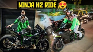 Apni New Superbike Kawasaki Ninja H2 Ke Sath Ride Kar Hi Li 😍 Delivery [upl. by Doak]