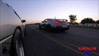 408ci Nitrous Camaro SS 14 mile run  Tire view VS 700hp GTR [upl. by Tisman440]