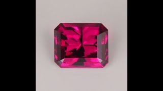 240ct Emerald Cut Rhodolite Garnet Gemstone [upl. by Renado]