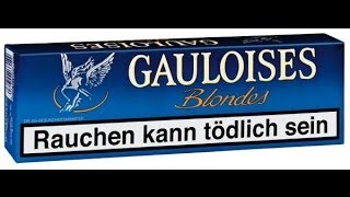 Gauloises Blondes Cigarette Review  Blue Pack [upl. by Ayiotal312]