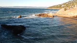 La plage des Grottes  île du Levant  Héliopolis  Var [upl. by Notsuj]