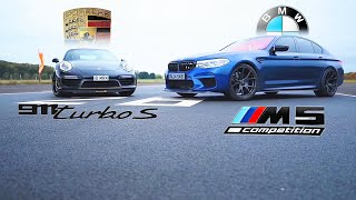 BMW M5 800 HP VS Porsche 911 TURBO S 750HP ​⁠officiallygassed ​⁠mannoluk [upl. by Ringler]