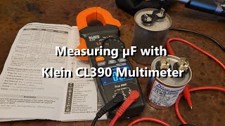 Klein CL390 Multimeter  reading microfarads [upl. by Judas]