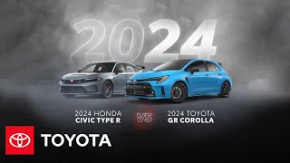 2024 Toyota GR Corolla vs 2024 Honda Civic Type R  Toyota [upl. by Tai]