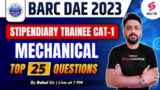 BARC Stipendiary Trainee 2023  Mechanical Lecture  BARC DAE Mechanical Class by Rahul Sir [upl. by Killam]