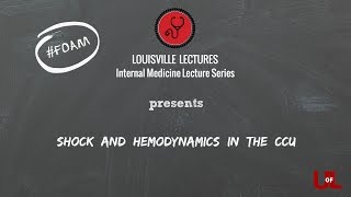 Shock and Hemodynamics in the CCU with Dr Brown [upl. by Atilek405]