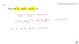 Solve sin 2x  sin 4x  sin 6x  0 [upl. by Lleryt984]