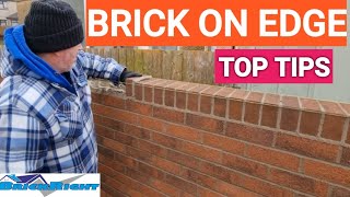 bricklaying BRICK ON EDGE TOP TIPS [upl. by Genny]